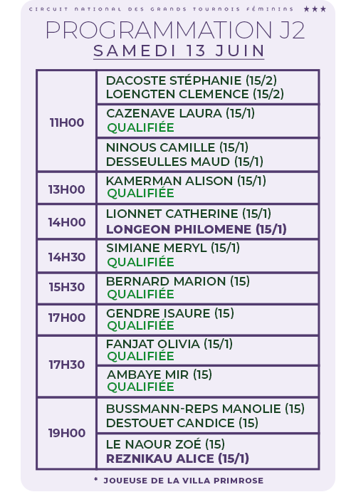 Programmation CNGT 2026 - samedi 13 juin